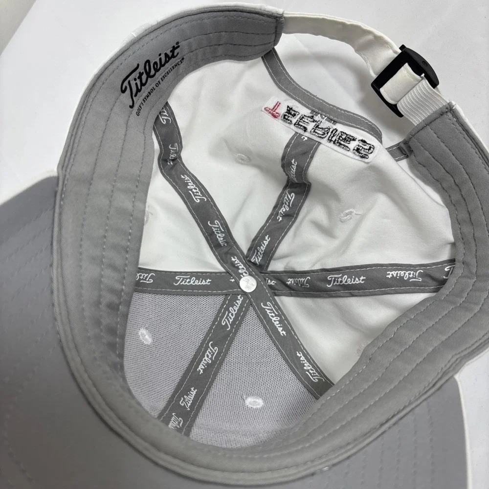 Titleist Golf Hat White Adjustable T‎ Series Embroidered Logo Tour Performance